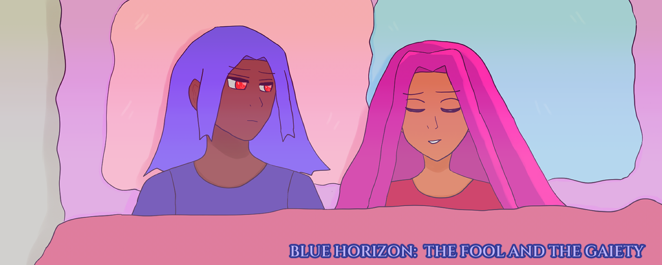 Repeat artwork with the title 'Blue Horizon: The Fool and the Gaiety' on the bottom right.